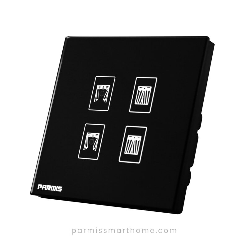 touch electric curtain switch black