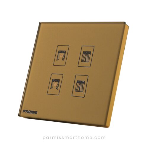 touch electric curtain switch gold