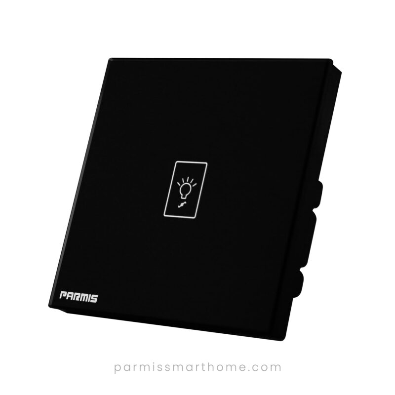 two way single gang touch switch black