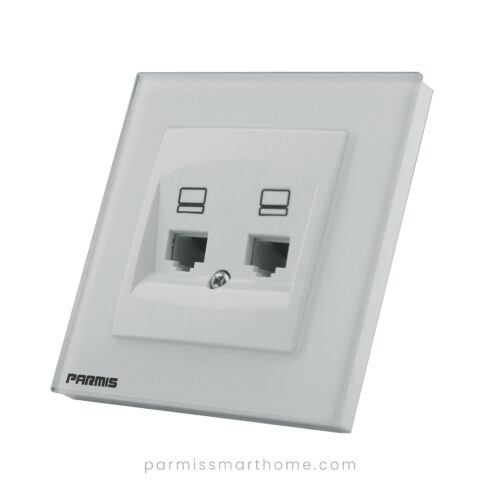 double network socket white