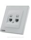 double network socket white