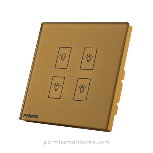 touch four gang switch gold