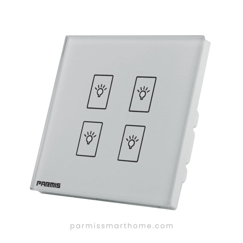 touch four gang switch white