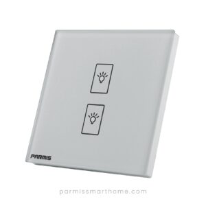 touch two gang switch white