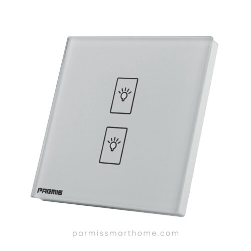 touch two gang switch white