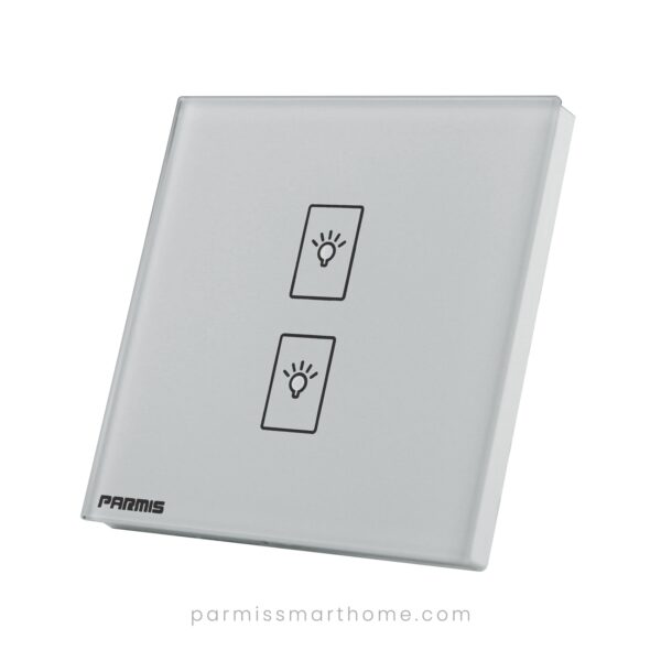 کلید لمسی دو پل سفید