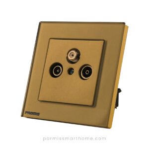 tv fm sat socket gold
