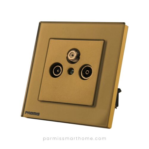tv fm sat socket gold